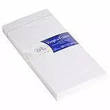 Lalo 22750L - Pacco da 25 Buste rivestite gommate 11x22 cm, Vergata di Francia, Extra-Bianco