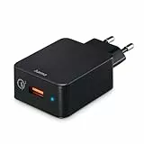 Hama – Caricabatterie rapido USB A, QC 3.0, 19,5 Watt, nero