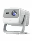 JMGO N1 Proiettore, 1080P Mini Videoproiettore Portatile Full HD, Proiettore Laser Tricolore 800 CVIA Lumen, Correzione Automatica dell'Immagine Cardanic, Dynaudio Altoparlanti 2x5W, Android TV 11.0