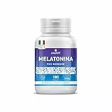 Melatonina per Dormire 0,5 mg [Facile da Deglutire] Integratore per Dormire Meglio di Melatonina Coniugata con Adenosina e Glicina - Pastiglie per Dormire senza Glutine/Lattosio - 180 Compresse