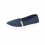 Elara Donna Ballerina Piatta Pantofola Comoda Chunkyrayan BD1412-BL Blau-38
