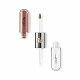 KIKO Milano Unlimited Double Touch - Rossetto Liquido in 2 Step, Finish Luminoso, Tenuta Fino a 12 Ore, Base Colorata No Transfer, 6 ml, 103 Rosa Naturale