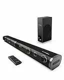ULTIMEA 190W Soundbar per TV con Subwoofer da 5,25', Bassi Potenziati, Barra Sonora 2.1 Canali, 6 Modalità EQ, Bluetooth Sound Bar per TV, Ingresso ARC, Ottico, AUX, USB, Suono Cinematografico