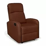 Gardenia Vida Relax, Poltrona Reclinabile, Legno, Tessuto, Acciaio, Marrone, 65 x 75 x H 101 CM