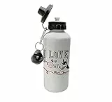 Borraccia in Alluminio Bull Terrier - I Love My Bull Terrier - Borraccia Cani - Borraccia Divertente - Gadget Idea Regalo - Borracce Idee Regalo - Idea Regalo Amante Cani - Idee Regalo Gadget