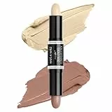 Wet n Wild, MegaGlo Dual-Ended Contour Stick, 2-in-1 con Ombretto per Contouring e Highlighter, Formula Facile da Miscelare, Per un Look Definito e Scolpito, Light/Medium
