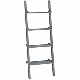 Marchio Amazon - Movian Libreria a 4 ripiani, colore grigio, 32.5 x 56 x 158 cm