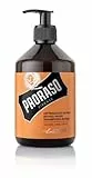Proraso Lavaggio Barba Legno & Spezie, 500ml, Shampoo Profumato Ammorbidisce, Condiziona e Rimuove Delicatamente le Impurità, Made in Italy, Trasparente