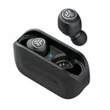 JLab Go Air Cuffie Bluetooth, Auricolari Wireless con custodia di ricarica USB, Auricolari Bluetooth con Suono Personalizzabile EQ3, Design Sottile Ottimo per le Orecchie Più Piccole - Nero
