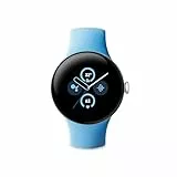 Google Pixel Watch 2 con Fitbit Monitoraggio battito cardiaco, Gestione stress, Funzionalità di sicurezza - Smartwatch Android - Cassa in alluminio - Cinturino sportivo azzurro - Wi-Fi