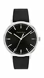 Calvin Klein Orologio Analogico al Quarzo da Uomo con Cinturino in Pelle Nero - 25200050