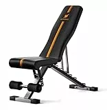 ACTIVEWEIGHT Panca Pesi Da Palestra Pieghevole Regolabile | 90 gradi, inclinazione, declino | Premontato | Set di pesi | Multifunzione | Allenamento per tutto il corpo | Nero