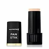Max Factor - Fondotinta Compatto Pan Stik - Stick Multiuso 3in1: Fondotinta, Correttore e Contouring - 012 True Beige - 9 g