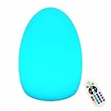 LED mood light,SUAVER Impermeabile Lampada di Notte Dimmerabile illuminazione d'atmosfera Decorativa con 16 Colori e Telecomando Regalo di Natale(14x19cm)
