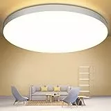 Plafoniera LED Soffitto 24W, Lampada da Soffitto LED 4000K 2000LM Plafoniera Bagno IP44 Impermeabile Rotonda Ø28CM Plafoniere da Ufficio Luce Soffitto per Camera da Letto, Cucina, Soggiorno, Balcone