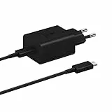 Samsung EP-T4510 Caricabatterie Super Fast Charging 45W, Porta USB-C (con Cavo), Nero