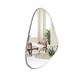 GXFC Inclinando Senza Telaio Specchio da Parete, Contemporaneo Premio Pannello in Vetro flottante con Retro Argentato, Vanità, Camera da Letto, o Bagno