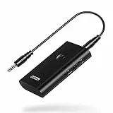 ZIOCOM Bluetooth Trasmettitore per TV/PC, Bluetooth Ricevitore per Auto/Altoparlante/Teatro domestico, Adattatore Audio Wireless 2-in-1 (Solo Collegabile da AUX e RCA 3,5 mm)