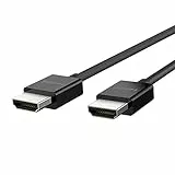 Belkin Cavo HDMI 2.1 Premium ad Alta Velocità Ultra, 4K/Dolby Vision HDR, Visione Ottimale per Apple TV, 2 m, Nero