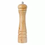DeroTeno Macina pepe, Macinapepe, Macinino in ceramica dura e regolabile, Legno di gomma, Altezza 21 cm