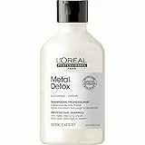 L'Oréal Professionnel Paris | Shampoo Ristrutturante per Tutti i Tipi di Capelli Danneggiati, Rischio di Rottura Ridotto, Colore Protetto, Chioma Lucente&Setosa, Senza Solfati, Metal Detox, 300 ml