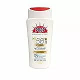 PREP, Crema Solare SPF50 +, Protezione Solare, Protezione Raggi UVA/UVB, per Pelli Sensibili e Delicate, senza Parabeni, Formato 200 ml
