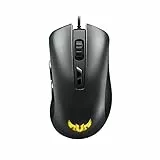 ASUS TUF Gaming M3 Mouse USB, Sensore Ottico 7.000 DPI, 7 Tasti Programmabili, Illuminazione Aura Sync RGB, Ergonomico, Leggero, Switch Resistenti, Memoria Interna, Nero