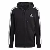 adidas M 3s Ft FZ HD, Hooded Track Top Uomo, Black/White, L
