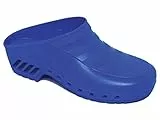 Gima - Zoccoli Professionali, Anatomici, Unisex, Antiscivolo, Antistatici, Tomaia Non Forata, Suola Forata, Colore Blu Elettrico, Misura 41 EU, 1 Paio