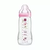 Istruzioni in Lingua Straniera - Mam Biberon Seconda Età, 330 Ml, da 6 Mesi, Flusso Tettarella X, Rosa, Modelli/Colori Assortiti, 1 Pezzo