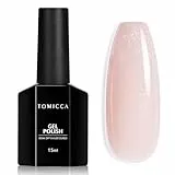TOMICCA - Smalto in gel UV, glitterato, 15 ml, glitter rosa, smalto in gel Shellac Soak Off da polimerizzare in lampada UV/LED (etichetta in lingua italiana non garantita)
