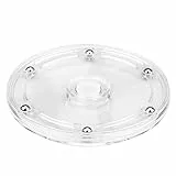 TSLBW Clear Lazy Susan Organizer per armadi Giradischi Supporto per condimenti rotante in plastica Supporto per condimenti girevole trasparente Supporto per condimenti girevole antiscivolo (12CM)