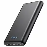 QTshine Power Bank,25800mAh Alta Capacità Ricarica Rapida Caricabatterie Portatile,Tri-Uscite & Typo C Ingresso Batteria Esterna con 4 LEDs per iPhone 13/12/11 Pro/Max Huawei Samsung S20 Huawei Grey