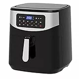 Melchioni Family | Friggitrice ad Aria ISABEL, Capacità 9L / 3kg, Display Touch Screen, Timer da 1 a 60 Minuti, 10 Programmi Preimpostati, 50-200°C, Contenitore Antiaderente, 1800 W