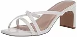 The Drop Amelie, Sandali con Tacco e Punta Quadrata da Donna, Bianco, 38.5 EU