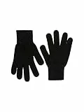 Calvin Klein Knitted Gloves Guanti Monogram A Maglia, Black, Etichettalia Unica Donna