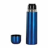 BSSTORE Thermos (500ml) in Acciaio Inossidabile con Doppia Parete Isolante, Tappo Quick-Press, Borraccia Termica Ermetica per Bevande Calde e Fredde, Caffè, Tè (Royal Blu)