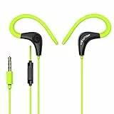 N NEWTOP Cuffie Sport Auricolari CF22 Universali Jack 3.5mm Fitness Corsa Bassi Musica Audio Stereo Microfono Tasto Risposta Isolamento Rumori Archetto Orecchio per IOS Android Cellulari (Verde)