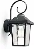 Philips LED Lampada da Parete Buzzard, per Esterni, Attacco E27, Nero