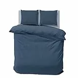 NAUTICA Home Solid Twinforce Set con Copripiumino Indaco 255X205+2X50X80 2 federe
