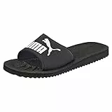 PUMA Unisex Adults' Fashion Shoes PURECAT Slide Sandal, BLACK-WHITE, 42
