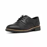 Clarks Griffin Lane 261431134, Scarpe Stringate Derby Donna, Nero (Black Leather Black Leather), 38 EU
