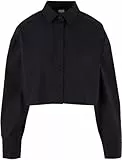 Urban Classics Ladies Cropped Oversized Blouse Camicia da Donna, Black