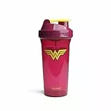 Smartshake Lite Wonder Woman Shake Bottiglie da donna 800 ml BPA Free Protein Shakes Bottiglia a tenuta stagna Donna Protein Powder Shaker Cup - Wonder Woman Gifts Justice League Accessori