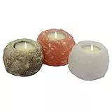 Himalaya Salt Dreams 4041678005177 Sale Cristallo portacandele Set Rock-Trio, 3 x Circa 400 G, Natural Shape