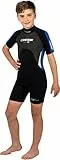Cressi Med X Jr Wetsuit 2.5mm - Muta Shorty Junior per Snorkeling e Immersioni in Acque Temperate, Junior Unisex, Nero/Blu/Grigio, L (Anni 12/13)
