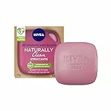 NIVEA NATURALLY CLEAN Struccante Viso 75 g, Struccante solido al 100% naturale con Estratto di Tè Nero, Struccante viso solido detergente e purificante con formula vegana