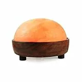 Lampada Sale Himalayano Naturale 100% Riduce Stress Purifica L'aria Riduce Sintomi di allergia Migliora il respiro e il sonno (Mezza luna)