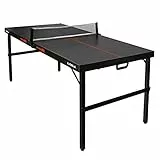 JOOLA tavolo da ping pong 'Midsize FA', Unisex-Adult, tavolo da ping-pong pieghevole, filetto da ping-pong incluso, Grigio-Arancione, 152x71,5x76, 12kg