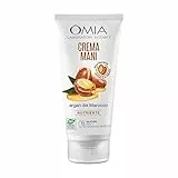 Omia, Crema Mani Eco Bio con Olio di Argan del Marocco, Per Pelli Secche e Molto Secche, Azione Nutriente e Vellutante, Non Unge, Senza Siliconi, Dermatologicamente Testata - Flacone da 75 ml